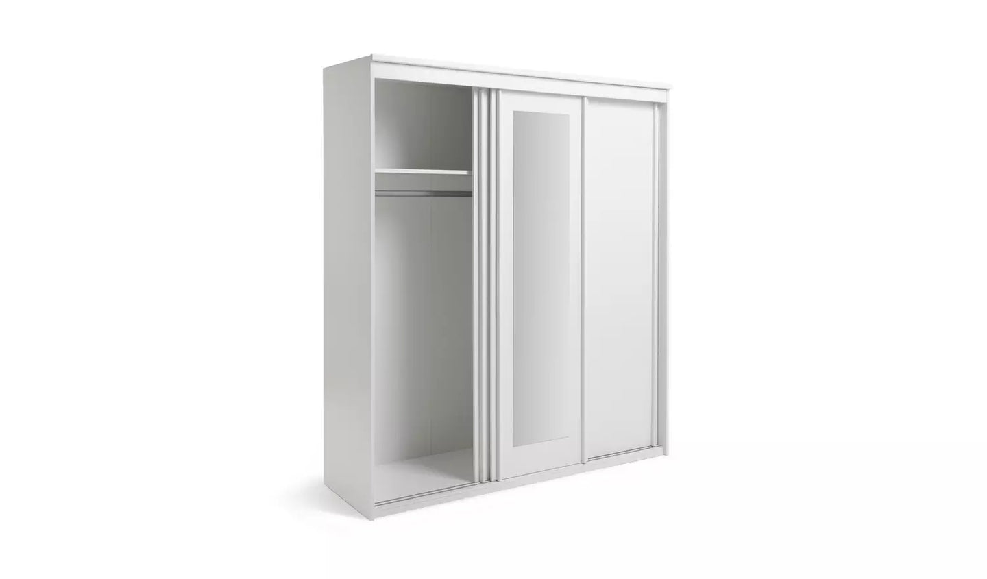 Hallingford 3 Door Sliding Wardrobe - White